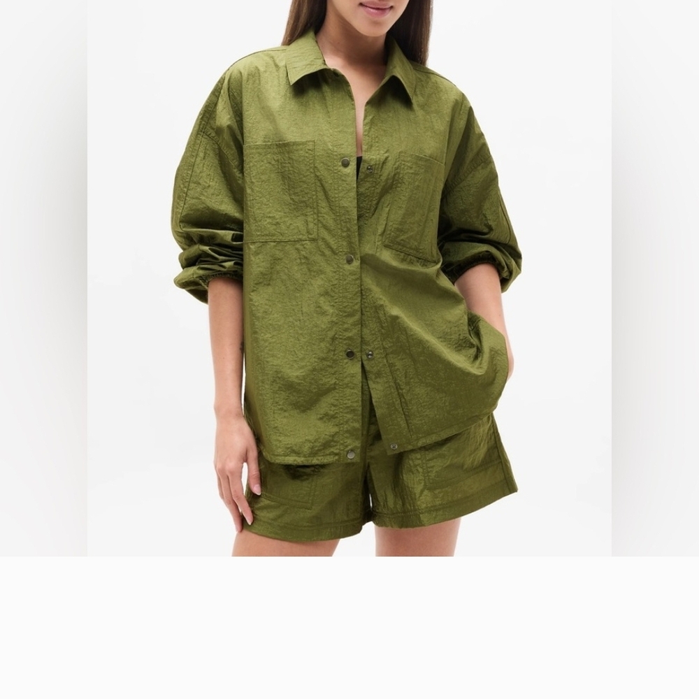 Athleta Utility Jacket in Forest Green